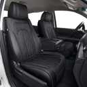 TTX for Toyota Tundra 2022 2023 2024 2025 2026 CrewMax Double Cab SR5 SR Limited Platinum 1794 Edition TRD Pro Capstone Seat Covers with Breathable Leather(Black, 5 Seats)