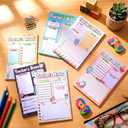 Eaasty 6 Pack Kids Pretend Play Notepads 4x6 Inch, Teachers | 6 Career Themes Dental Police Vet Makeup Restaurant, 40 Pages per Notepad for Toddlers Imaginative Activity and Learning
