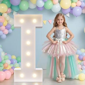 JoyMuse Marquee Letters 3 Feet Tall, Light Up Letters 3FT with Lights, Large Letters for Party, Letter I Light Up Letters for Baby Shower Wedding Proposal Graduation Birthday Decorations