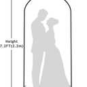 Wokceer Wedding Arch Backdrop Stand, 7.2 FT Square Black Metal Arch Backdrop for Wedding Ceremony Photo Booth, Outdoor Indoor Birthday Party, Garden Floral Balloon Arch Decoration