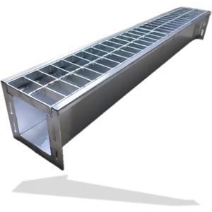 304 Stainless Steel Channel Drain with Galvanized Steel Drain Grate 39.4x5.9x5.5 in, B125 Channel Drain Kit for 3 Pipe, Heavy Duty Durable Trench Drain System for Outdoor, Driveway, Garage, Yard 304 Stainless Steel Channel Drain with Galvanized Steel Drain Grate 39.4x5.9x5.5 in, B125 Channel Drain Kit for 3 Pipe, Heavy Duty Durable Trench Drain System for Outdoor, Driveway, Garage, Yard