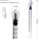 1ml Luer Lock Syringe without Needle - 1cc Plastic Syringes, Sterile, Individually Sealed, Pack of 100