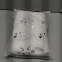 2 x Halloween Pillow Covers 18x18 inch Set of 2 White Cat Ghost Throw Pillow Cases Soft Plush Faux Fur Wool Couch Cushion Case for Home Decor Chair Sofa Bedroom Living Room (Cat Ghost)