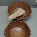 Melvvi Large Wooden Salad Bowl Set of 2 with 2 Serving Utensils | 10" &12 inch Extra Large Acacia Wood Serving Bowls | Great gift for mothers (Natural Set of 4)