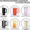 2 - Pack Lid Replacement 40 oz for Stanley 40oz Tumbler with Handle, Cup Lids for Stanley Cup Accessories,Black