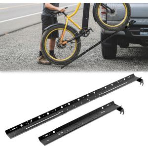 Extendable Bike Ramp for Bike Rack, 54'' Heavy Duty E-Bike Ramps, Non-Slip Loading Ramp for Ebikes, Mountain Bikes and Mopeds, Fit for Piston Pro/Pro X Bicycle Rack Holds Up to 110 Lbs, Black