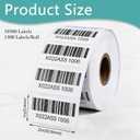 15 Rolls 2"x1" Direct Thermal Labels, 1300 Labels/Roll (19500 Labels), Self-Adhesive Address Barcode Sticker Label Rolls, Compatible with Zebra, Rollo, Munbyn & Most Thermal Printers