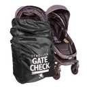 J.L. Childress Gate Check Bag for Single & Some Double Strollers - Travel Bag for Airplane, Fits Most Standard Baby Strollers, Airport Accessories Gate Check, Flying Essentials - Black (One Size (Pack of 1))