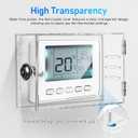 Thermostat Lock Box with Key 7.28x4.72x2.24 Inches Clear Plastic – Prevents Unauthorized Temperature Changes for HVAC Systems – for Home, Office, Schools, Property Managers