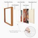 16x16 Solid Teak Picture Frame, Matted for 14x14 Photos