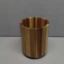 Acacia Wood Utensil Holder for Kitchen Counter, 360 Rotating 7.2" Wooden Cooking Utensil Crock for Countertop, Farmhouse Kitchen Decor