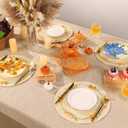 Fall Placemats Set of 4 Fall Thanksgiving Autumn Table Decorations Indoor Farmhouse Harvest Pumpkins Round Table Mats for Party Kitchen Dinning (Set of 4)