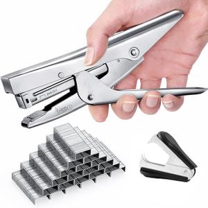Stapler Heavy Duty with 1000 Staples and Staples Remover Set 20 Sheets Desktop Office Work Student Teacher Large Capacity No Jam Professional Standard 24/6 Metal
