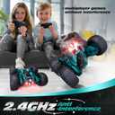 Tecnock Remote Control Car, 2.4GHz RC Cars with USB-C Easy Charging, 4WD Double Sided 360 Rotates and Flips RC Stunt Car, Toys Gift for Boys and Girls Ages 6-8, 8-12