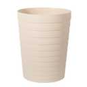 UUJOLY Small Bathroom Trash Can Wastebasket, Plastic Garbage Bin Container Basket for Bathrooms, Laundry Room, Kitchens, Offices, Kids Rooms, Dorms, Beige, 1.8 Gallon