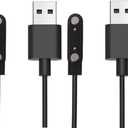 [2 Pack] Universal Smart Watch Charger Magnetic 7.62mm, Smartwatch Accessories Universal 2 Pin Magnetic Replacement Charger Compatible Cable Contact pin spacing 7.5mm - 8mm