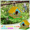 Liliful 1 Sets Wooden DIY Birdhouse Kit, Unfinished Bird Houses with Paints and Paintbrushes, Bird Feeder Craft Arts for Kids Ages 4-8, 8-12, Classroom Activity and Adults Wooden Craft Gifts