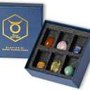 Premium Taurus Crystals Gift Set - 6 Natural Zodiac Healing Crystals for Energy & Meditation | Rose Quartz, Citrine, Lapis Lazuli | Elegant Gift Box, Greeting Card & Crystal Guidebook
