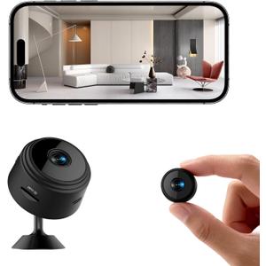 1080P Hidden Camera - Spy Camera with Night Vision, Indoor Camera for Home Security, Mini Camera Compatible with Smartphone(2.4Ghz WiFi only)