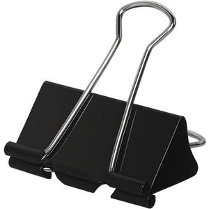 Large Binder Clips 1.6 Inch (60 Pack), Big Binder Clips for Office and Home Supplies, Black