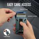 2 x Slim Wallet for Men and Card Holder | RFID Protected | Pull-Up Function | Front Pocket Wallets | ID Card Window | Integrated Money Clip | Grey