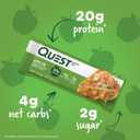 Quest Nutrition Apple Pie Protein Bar, 20g Protein, 4g Net Carbs, 2g Sugar, Gluten Free, Keto Friendly, 12 Count (EXP 08/10/26)