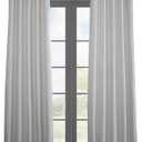 HPD Half Price Drapes - Faux Linen Curtains for Living Room (1 Panel) - 50W X 96L - Textured Room Darkening Curtains for Bedroom 96 Inches Long - Drapes for Home Decor, Oyster