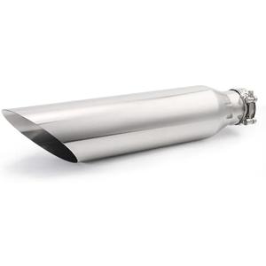 A-KARCK Exhaust Tip 2.5 Inch Inlet, Universal 2.5'' Inlet 4" Outlet 18" Long Stainless Steel Bolt On Exhaust Tailpipe Polished Muffler Tip