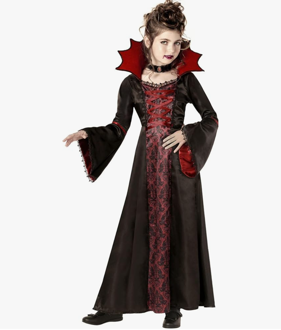 Morph Vampire Costume for Girls - Scary Kids Halloween Vampire Outfit - Spooky Girls Dress Up Costume, Size Large