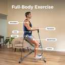 Sunny Health & Fitness Smart Row-N-Ride Glute & Leg Trainer, Foldable Squat Assist Rower with Exclusive SunnyFit App Connection