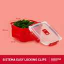 Sistema Heat & Eat Microwaveable Food Steamer with Removable Steamer Basket & Steam Release Vents, Large 3.2L Capacity, Dishwasher & Freezer-Safe, BPA-Free