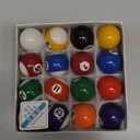 Upgrade Billiard Balls Set, 1.5 Inch Mini Size for 6 Feet Pool Table 1-1/2" Pool Balls Set American Style, Complete 16 Balls