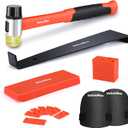 ValueMax Laminate Wood Flooring Installation Kit with Solid Tapping Block, Wider Heavy Duty Pull Bar, Reinforced Double-Faced Mallet with Non-Slip Soft Grip, Foam Kneepads, 30-Piece Spacers