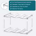 LARGER Compartment - Stackable Water Bottle Organizer Holder - for Stanley & Others' Large Tumbler - Clear Wine Rack, Cup Bottle Holder for Cabinet Home Countertop Fridge Pantry Shelf, 3 Tier Hold 9
