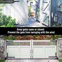 36" Heavy Duty Cane Bolt Gate Drop Rod Hardware Ground Latch for Wood PVC Vinyl Metal Fences Gates, Double Doors, Black Solid Steel -2 Pack