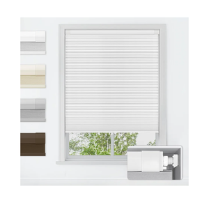 LazBlinds No Tools No Drill Cordless Cellular Shades, Blackout Light Blocking Honeycomb Shades for Home, Thermal Insulation Blinds for Windows, 19" W x 36" H, White