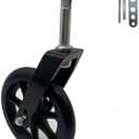 Wheelchair Accessories Caster Assembly with Aluminum Front Fork, Installing 6 Inch Solid Caster. Fit for Front Wheel Installation of Most Manual Wheelchairs and Children's Wheelchairs (Black 1 Ea)