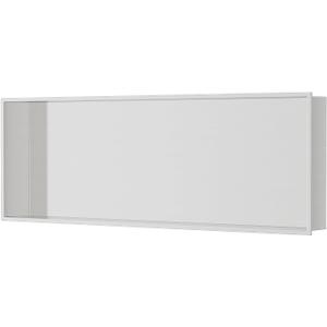Shower Niche No Tile Needed 24 x 12, Niche for Shower Wall, Insert Tile Ready Recessed, Over Mount Installation, Brushed Nickel, 24w 12h With Single Shelf