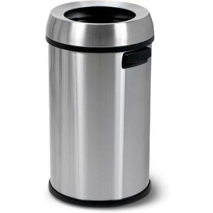 Simpli-Magic 65 Liter Open Top Trash Can, Commercial Grade, Stainless Steel