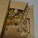 Gold Candelabra Candlestick 10.2 Inch Metal Candle Holders Polished Finish Taper Candle Holder Stand for Dining Tables Home Decor Wedding Church Christmas Holiday Party (3-Arm)