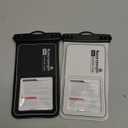 Waterproof Phone Pouch - 2 Pack IP68 Floating Waterproof Phone Case, Dry Bag Beach Cruise Essentials 2026 with Adjustable Lanyard for iPhone 17 16 15 Pro Max / Galaxy S24 S23 (Black and White) (Regular)