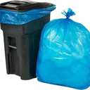 Plasticplace 64-65 Gallon Recycling Trash Bags For Toter 1.5 Mil  Blue Heavy Duty Garbage Can Liners  50 x 60 (50 Count)