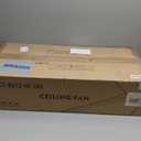 WINGBO 64 Inch DC Ceiling Fan with Lights and Remote Control, 5 Reversible Carved Wood Blades, 6-Speed Noiseless DC Motor, Modern Ceiling Fan in Matte Black Finish with Walnut Blades, ETL Listed