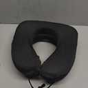 MLVOC Neck Pillow for Traveling, Upgraded 100% Pure Memory Foam Travel Neck Pillow for Airplane Flight Sleep, Breathable & Machine Washable Cover, Travel Kit with 3D Eye Mask, Earplugs & Bag, Black