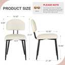 VECELO Stacking Dining Chairs Set of 4, Curved Backrest, Beige, 4 Pack
