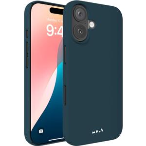 Mous for iPhone 16 Plus Case Slim MagSafe Compatible - Super Thin 2.0 - Magnetic Phone Cover - Navy Blue