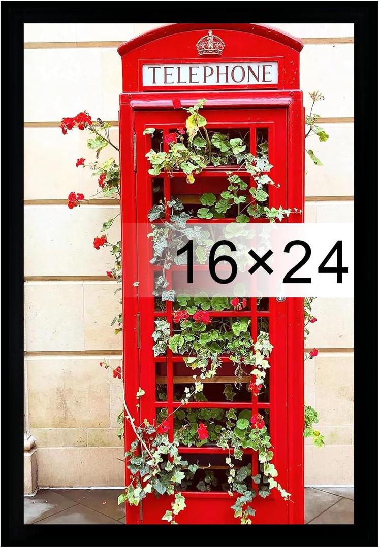 SESEAT 16x24 Frame Black, Display Pictures 16x24 without Mat, Photo Frames Wall Gallery, 1 Pack