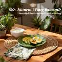 13 in Round Woven Placemats Plate Chargers Set of 12, Boho Farmhouse Rustic Woven Place Mats for Kitchen Dining Party Table Decor, Rattan Wicker Table Mats Jute Braided Chargers for Dinner Plates