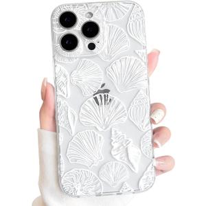 NITITOP for iPhone 14 Pro Max Case Clear Sea Animal - White Shell