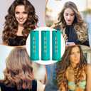 50 Pcs 1 Inch Perm Rod Set for Nature Hair, Cold Wave Rods for Short Hair, Plastic Hair Curling Rollers Heatless Perming Rods Hair Curlers with Pintail Comb, Green